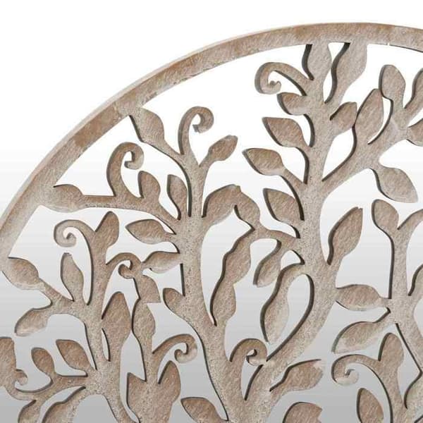 Maison Exclusive - Trädgårdspegel Sand 60x2,5cm Rund Järn utomhusbruk