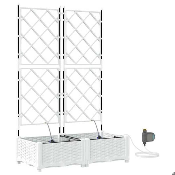 Trädgårdskrukor - EXKLUSIV HEM - 80 x 40 x 126 cm - PP - Vit - Väderbeständig Vit