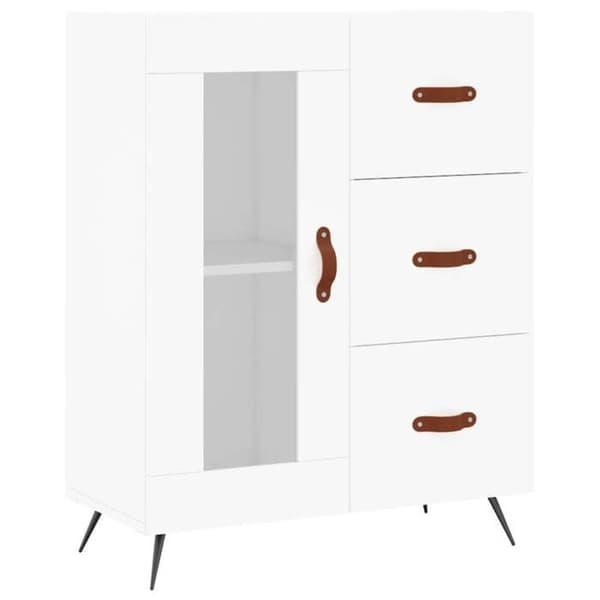 Maison Exclusive - Buffé hög Vit 69,5x34x180 cm Ingenjörsträ