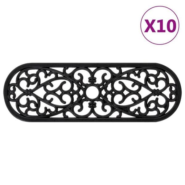 Maison Exclusive - Trappsteg 10 st 25x75 cm gummi