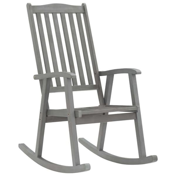 Maison Exclusive - Gungstol med kuddar Grå Massivt akaciaträ Grå