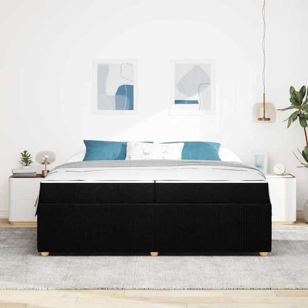 Maison Exclusive - Sängram Svart 200 x 200 cm tyg