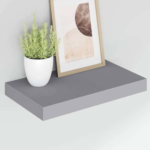 Maison Exclusive - Kelluva seinähylly harmaa 40x23,5x3,8 cm MDF Grå