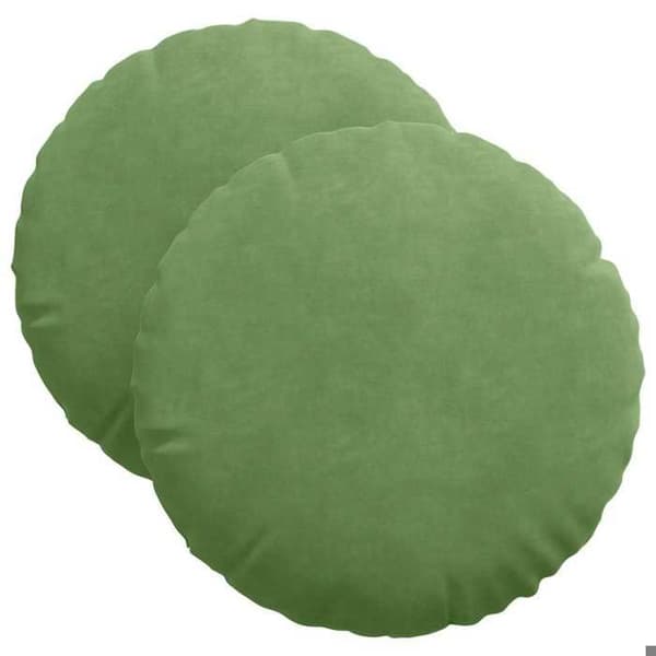 Sittkuddar - EXKLUSIVT HEM - Ø 40 x 13 cm - Ljusgrön sammet - Rund - 2-pack Ljusgrön