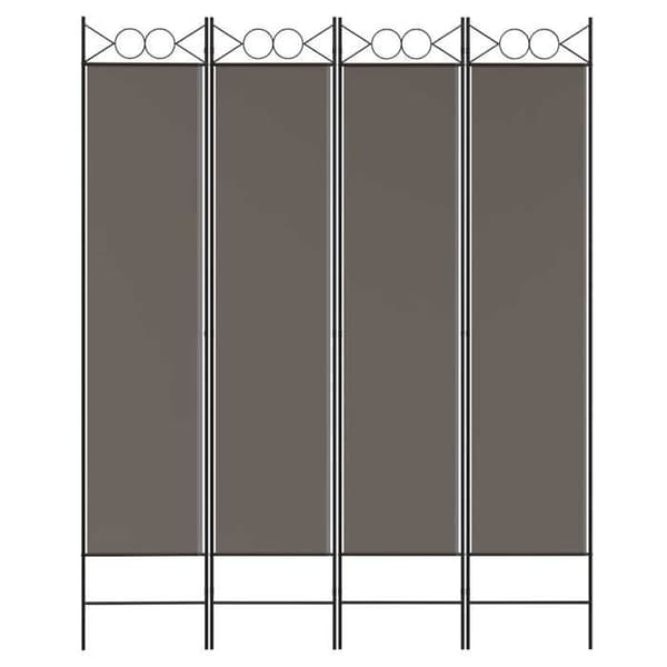 Maison Exclusive - Skillevæg 4 paneler Antracit 160x220 cm Stof