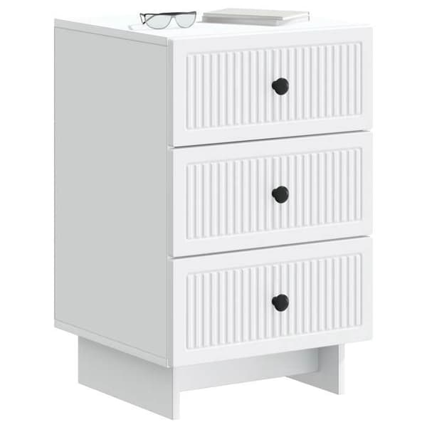 Maison Exclusive - Sängbord Vit 43 x 41 x 66,5 cm Ingenjörsträ