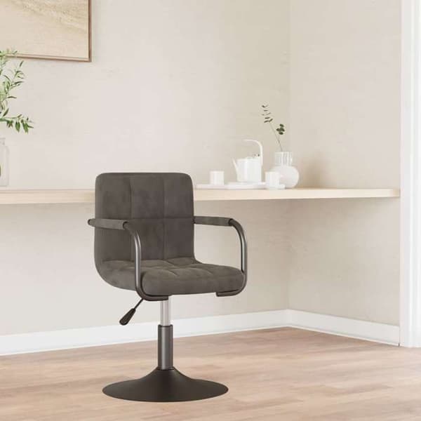Maison Exclusive - Barstol Mörkgrå Sammet