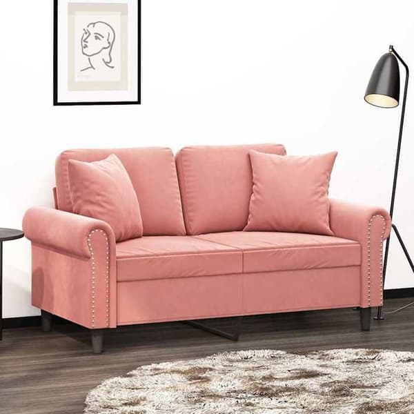 Maison Exclusive - Koristepillowit 2 kpl Vaaleanpunainen 40x40 cm Sametti Ros