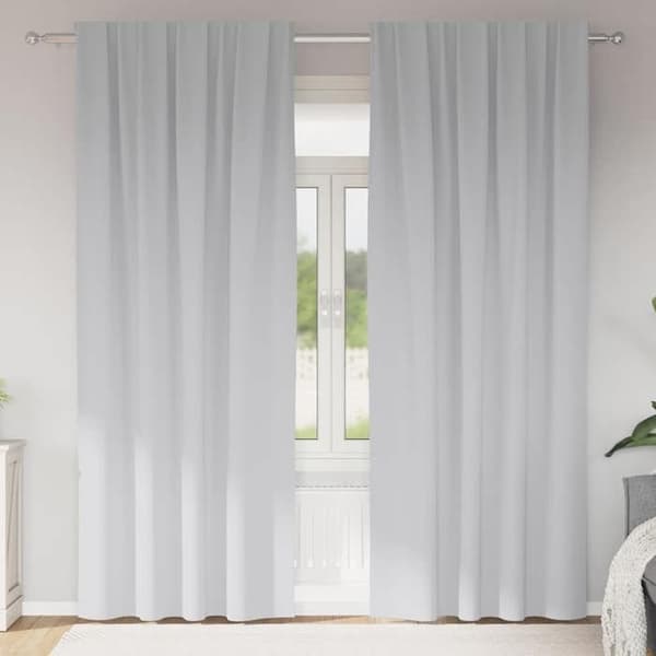 Valoeste - EXKLUSIIVINEN KOTI - 245 x 140 cm (2 kpl) - Vaaleanharmaa - Polyesteri - Opaque 80–90% Blek grå
