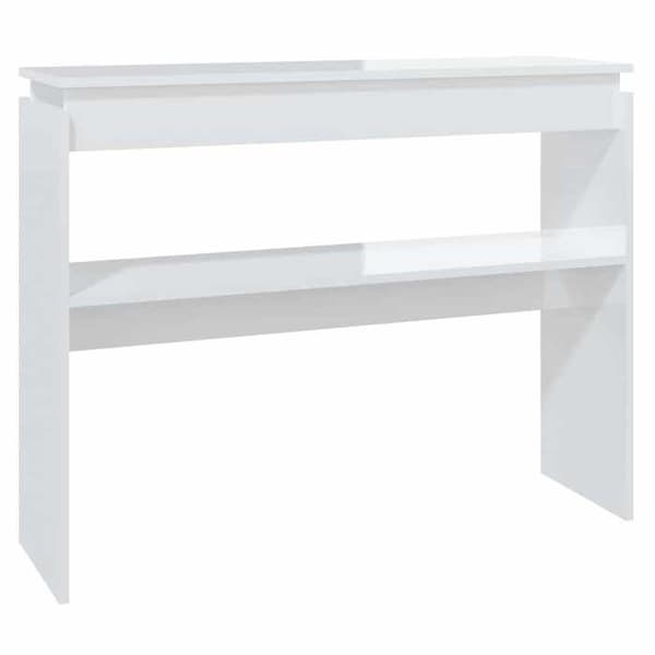 Bordkonsol - MAISON EXCLUSIVE - 102x30x80 cm - Hvid glans - Spånplader - Holdbar Vit