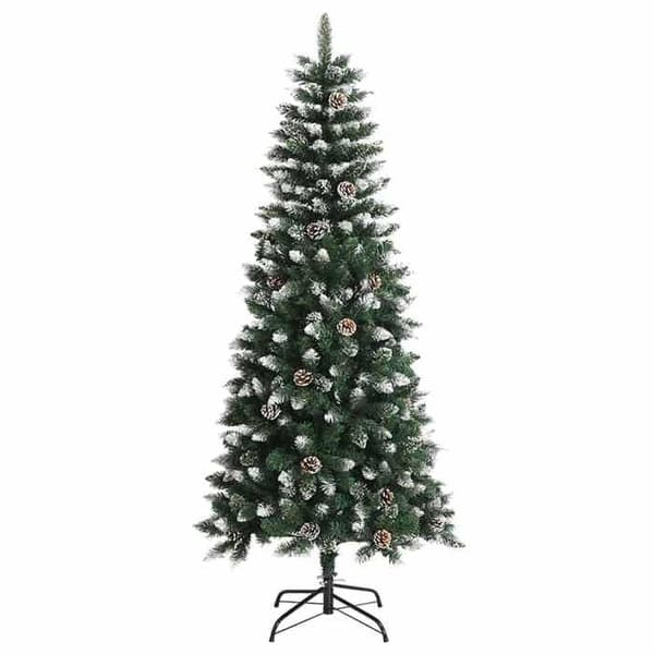 Kunstigt juletræ - EKSKLUSIV HUS - Moderne - Grøn 150 cm - Varm hvid LED - USB-strøm Grön