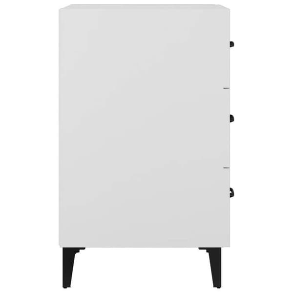 Maison Exclusive - Sängbord vit 40x40x66 cm ingenjörsträ Vit