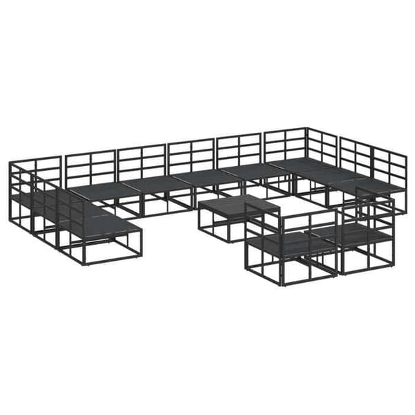 Maison Exclusive - 13 pc havegruppesæt Sort Aluminium Svart