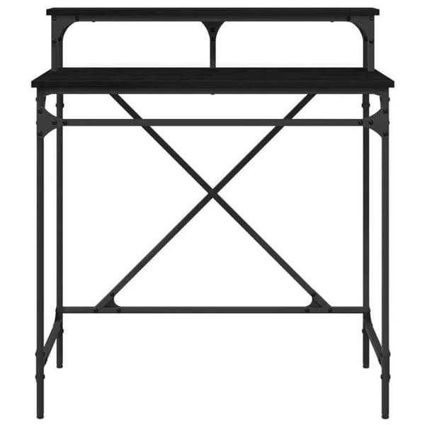 Maison Exclusive - Kontor Sort egetræ 80 x 50 x 90 cm Ingeniørtræ svart ek