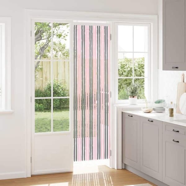 Insektsgardin - EXKLUSIV HEM - Mask - Grå silver och rosa - Randig - Polypropen Grå Silver och Rosa