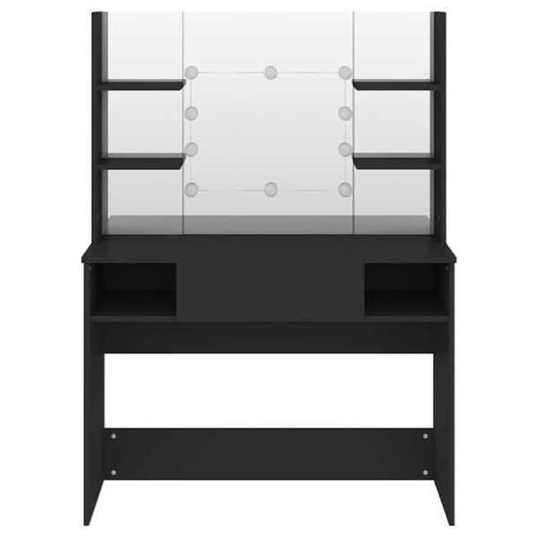Maison Exclusive - Makeupbord med LED-belysning 100x40x135 cm MDF Sort Svart