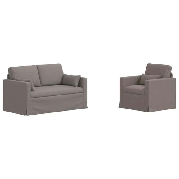Maison Exclusive - 2-delars soffset i taupe tyg