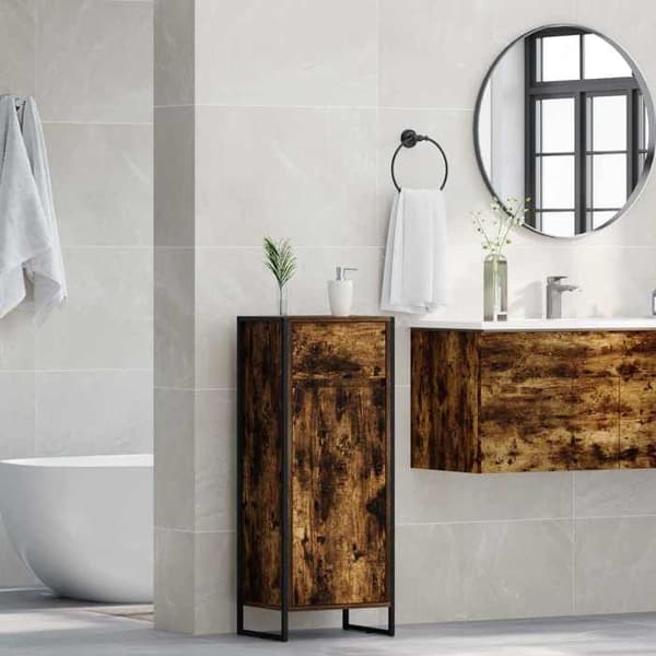 Maison Exclusive - Badeværelsesskab Røget Eg 40 x 30 x 100 cm