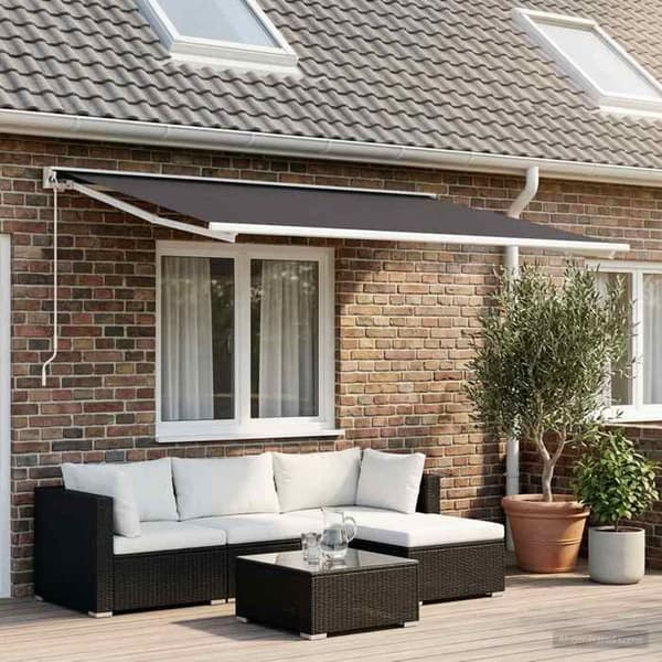 Maison Exclusive - Varateltta tummanharmaa 250 x 200 cm polyesteri