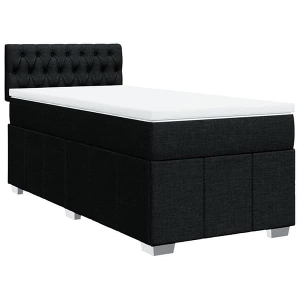 Sengestel med madras - Eksklusiv Hus - 100x200 cm - Lamelseng - Sort