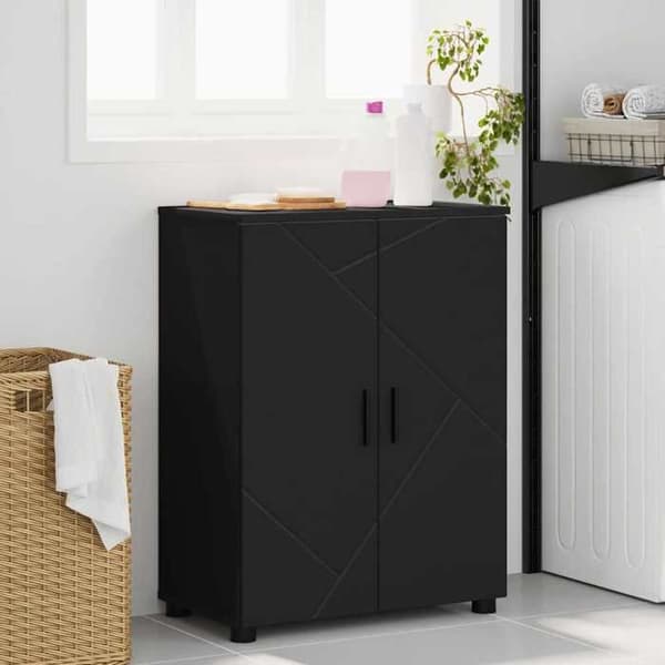 Maison Exclusive - Badeværelsesskab med opbevaring Sort 60 x 35 x 80 cm