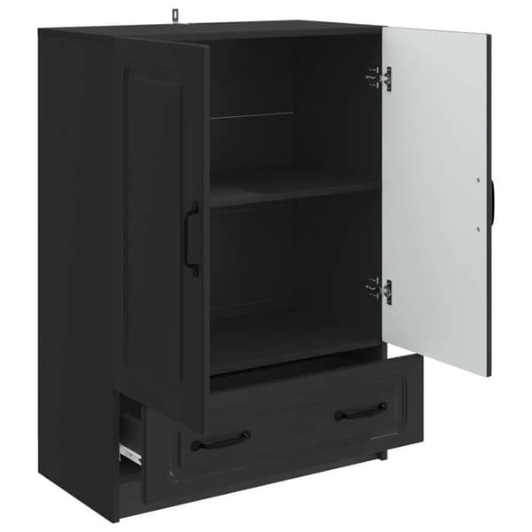 Maison Exclusive - Buffet med skuffe Sort 66 x 34,5 x 92 cm Ingeniørtræ