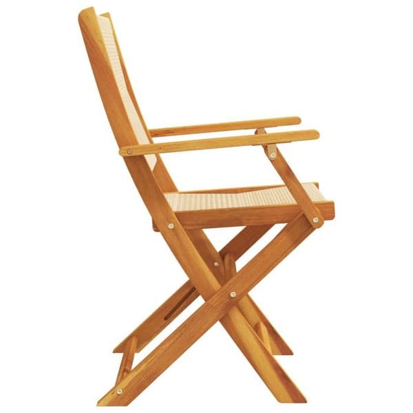Maison Exclusive - Fällbara stolar 4 delar Beige Massivt Akaciaträ beige