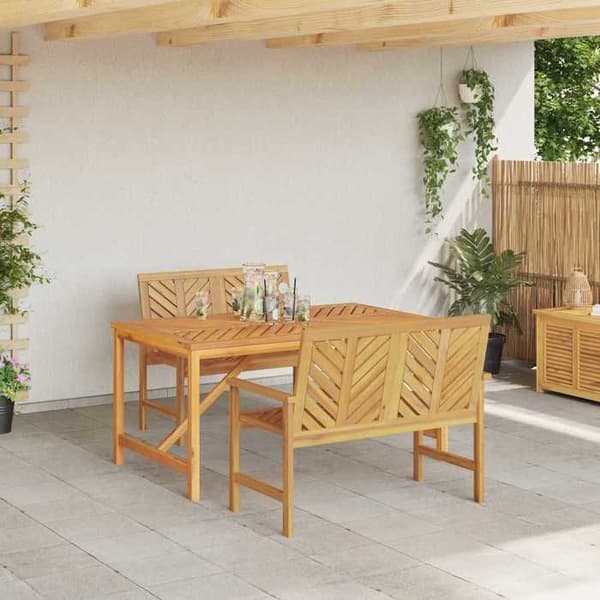 Maison Exclusive - Sæt af 3 pc. spisebord til haven Brun brun