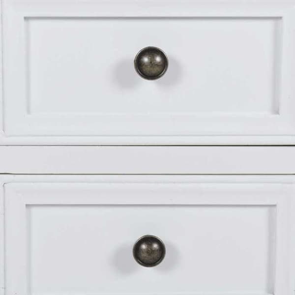 Maison Exclusive - Natbord med 2 skuffer MDF Hvid