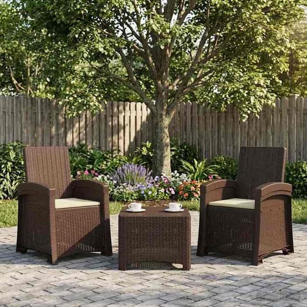 Havestol - MAISON EXCLUSIVE - Imitation rattan, justerbar - Ryg 3 positioner - Holdbart polypropylen - Sæt af 2