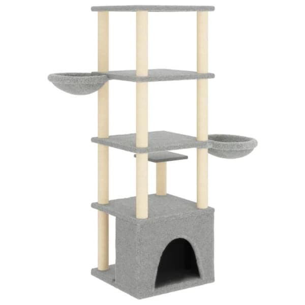 Maison Exclusive - Katte træ med sisal kløer i lys grå 147 cm ljusgrått