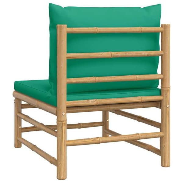 Central have-sofa - EKSKLUSIVT HUS - Central model - bæredygtig bambus - polstrede puder - modulært design Bambu grön