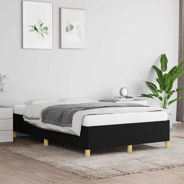 Maison Exclusive - Sengestel uden madras sort 120x190 cm stof