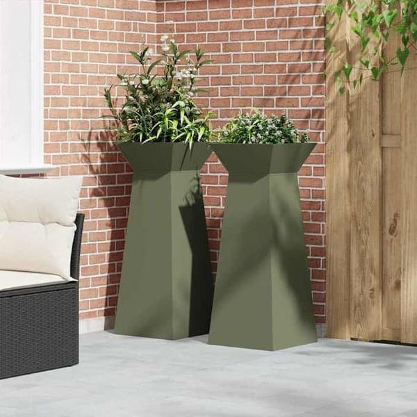 Maison Exclusive - Pelarplanter 2 st Grön oliv 40 x 40 x 100 cm