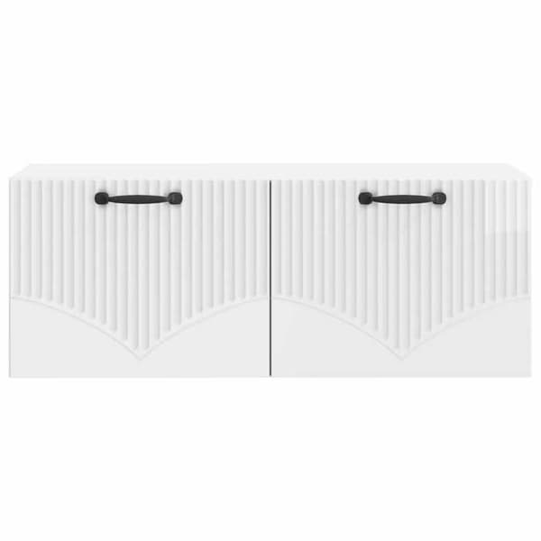 Exklusivt Hem - Väggmonterad TV-möbel Väggmontering Vit glansig 78,5 x 31 x 30 cm