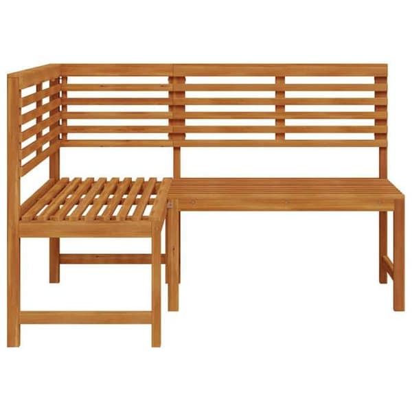 Maison Exclusive - Hörnbänk för trädgård 140 cm Solid akaciaträ