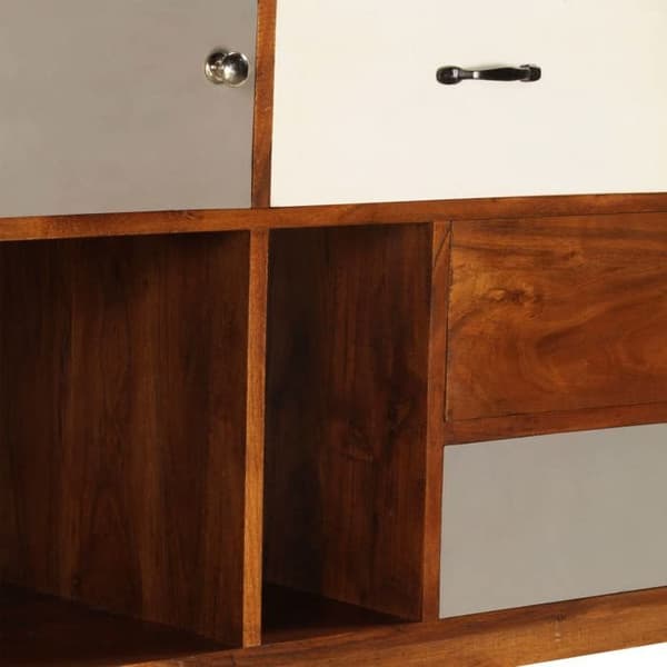Maison Exclusive - Buffet 115x35x86 cm Solid akacietræ Mörk honungsyta