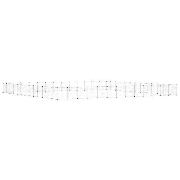 Maison Exclusive - Kæledyrbur med 52 paneler og dør Sort 455x455x35 cm