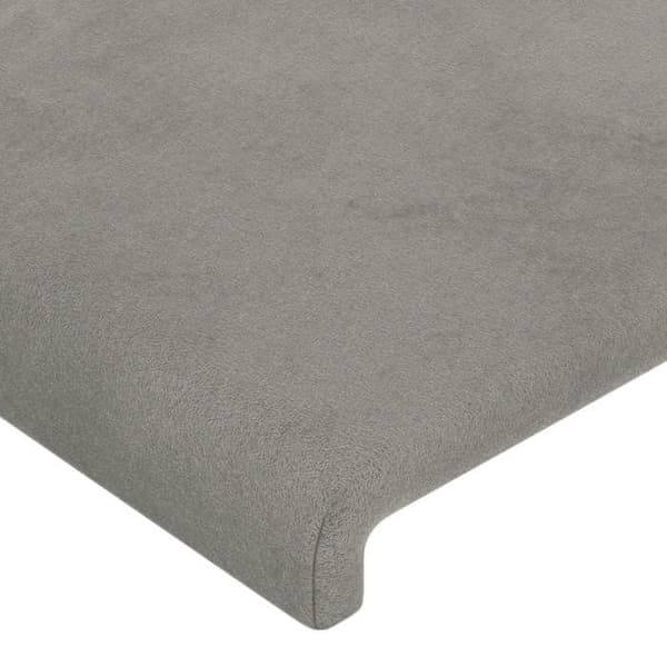Maison Exclusive - Vaaleanharmaa pääty 90x5x78/88 cm Sametti