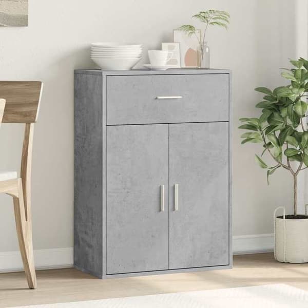 Maison Exclusive - Betonggrå buffé 60x30x84 cm ingenjörsträ