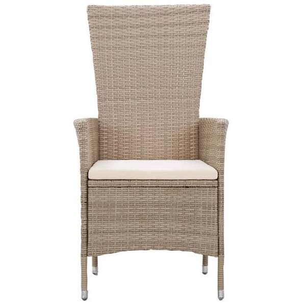 Maison Exclusive - Puutarhakalusteryhmä tyynyillä 9 kpl Beige