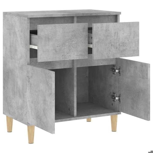 Maison Exclusive - Buffé Grå betong 60x35x70 cm Ingenjörsträ