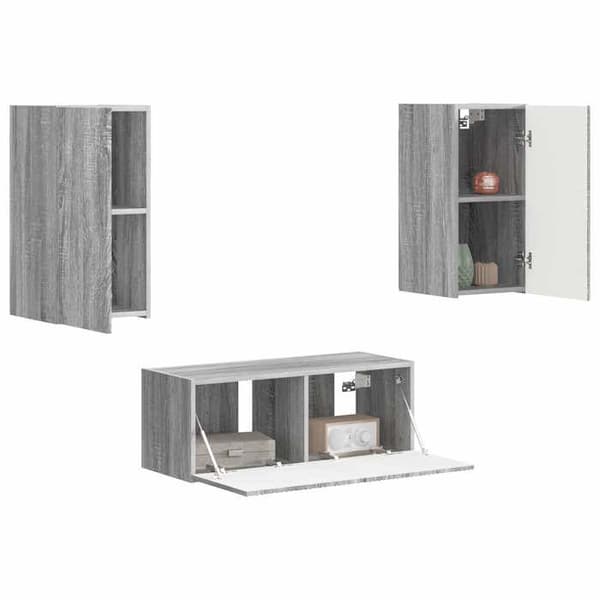 Maison Exclusive - TV-møbel sæt 2 stk Grå Sonoma Ingeniørtræ