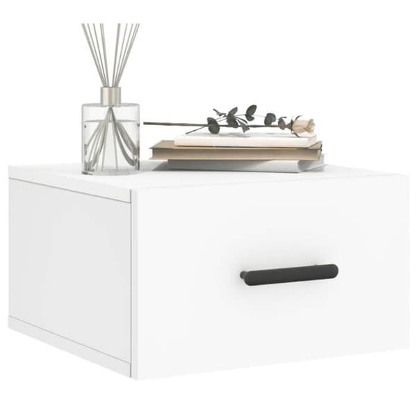 Maison Exclusive - Väggmonterad sängbord vit 35x35x20 cm Vit