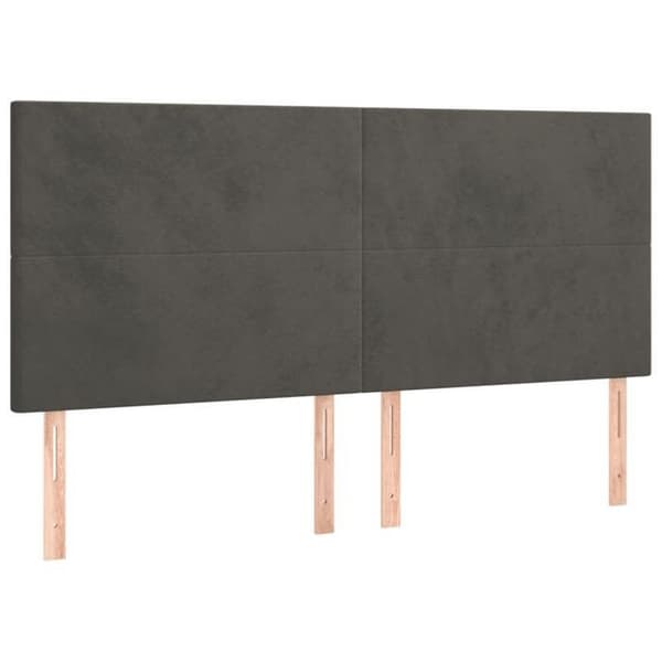 Maison Exclusive - Sänkylaatikko ja harmaa samettimatrassi 200x200cm