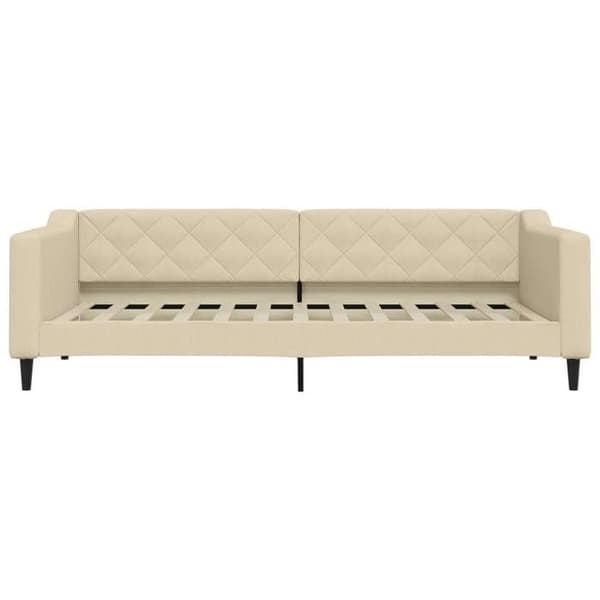 Sofa - EKSKLUSIV HUS - Sofa med udtræk - 90x200 cm - Creme - Inkluderet lamelbund Fløde