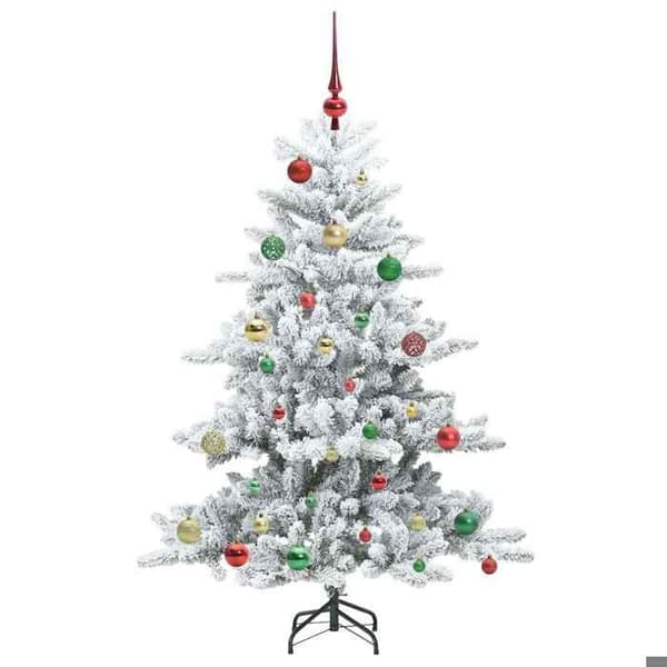 Kunstig juletræ - EKSKLUSIV HUS - Ledede grene - Hvid - 150 cm - Indbyggede LED Vit