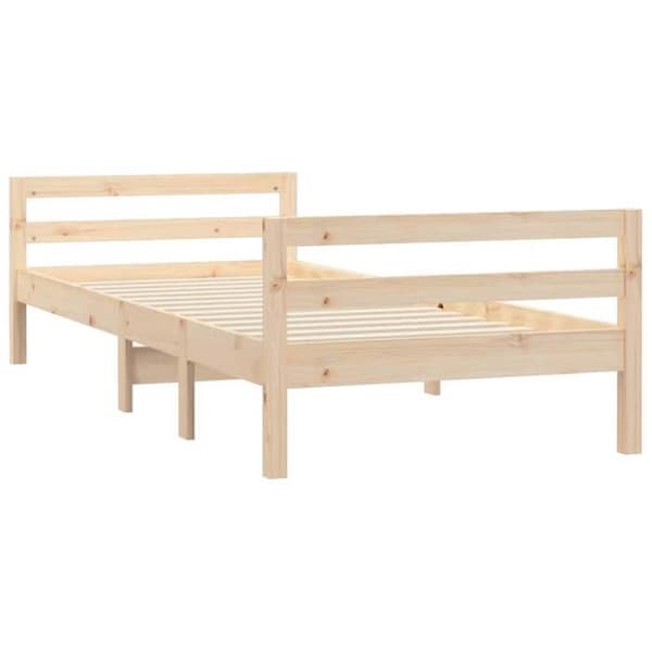 Maison Exclusive - Sänkykehys ilman patjaa 90x190 cm massiivipuusta Ej specificerat