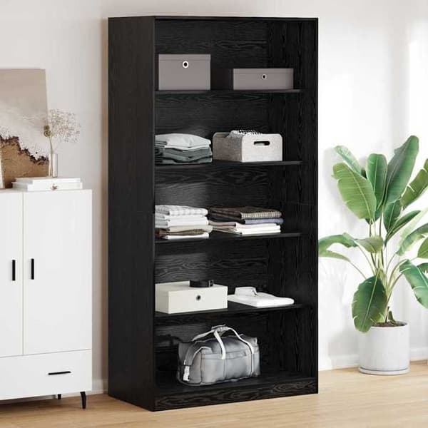 Maison Exclusive - Skab Sort eg 100 x 50 x 200 cm Ingeniørtræ