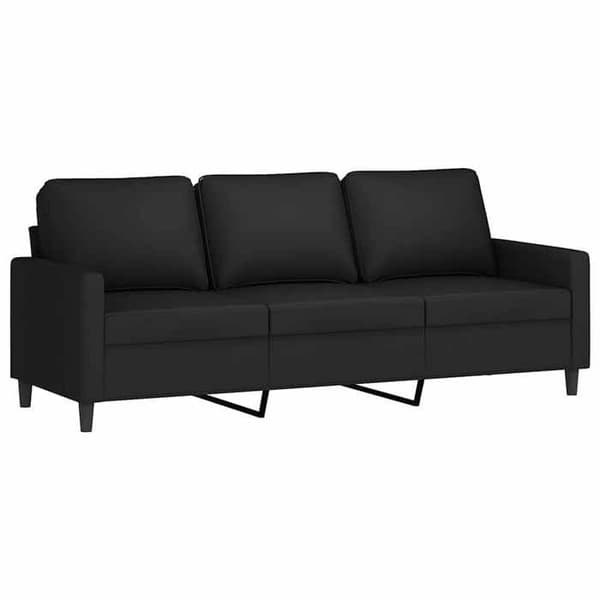 Maison Exclusive - 3-paikkainen sohva musta 180 cm sametti